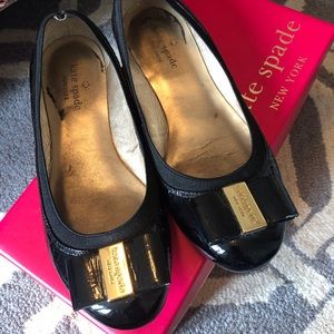 Kate Spade Black Patent Flats